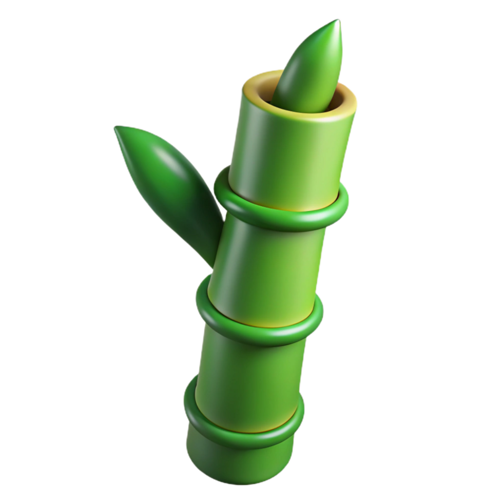 wonderful abstract Single green bamboo shoot 4K png