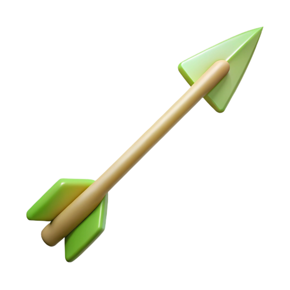 stunning abstract A single, delicate elven arrow with a fletched tail, high resolution png