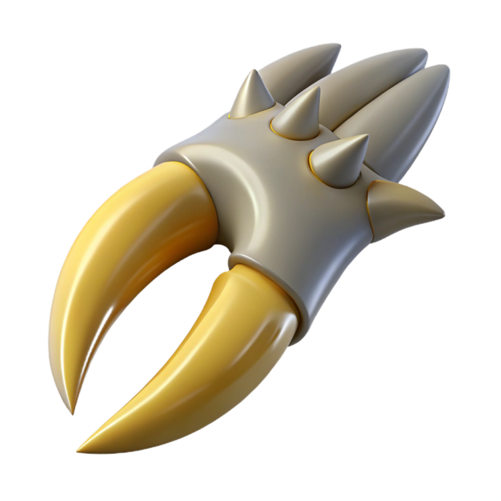 vibrant traditional A single, sharp claw belonging to a dragon, detailed png