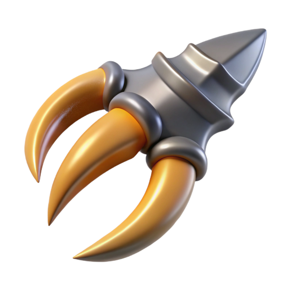 extraordinary creative A single, sharp claw belonging to a dragon, high quality png