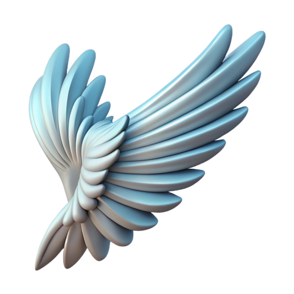 extraordinary rustic A detailed, feathered wing belonging to an angel, high quality png