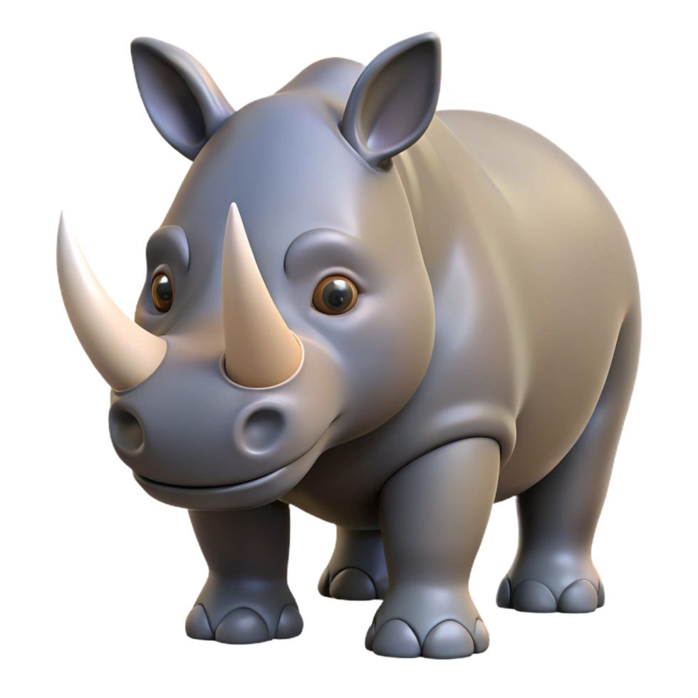 impressive creative A rhinoceros facing forward professional png