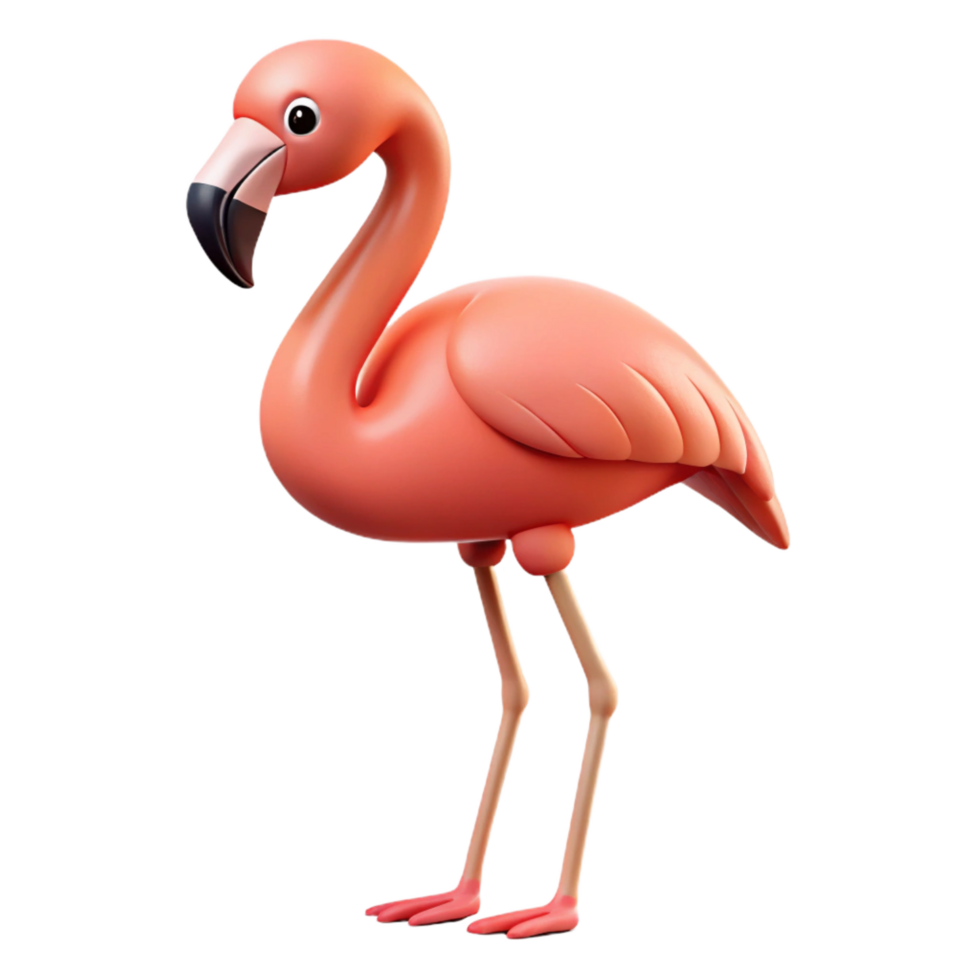 stunning minimalist A flamingo standing on one leg authentic png