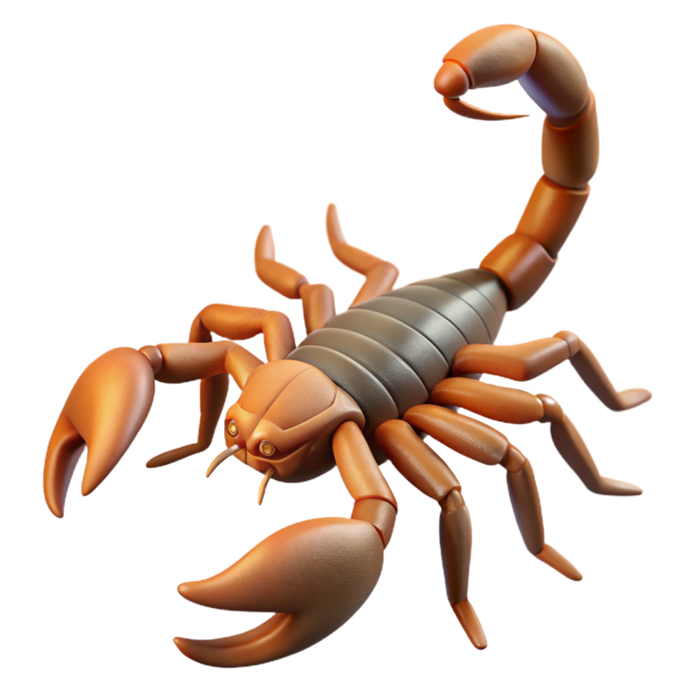 impressive abstract A scorpion with its tail raised authentic png
