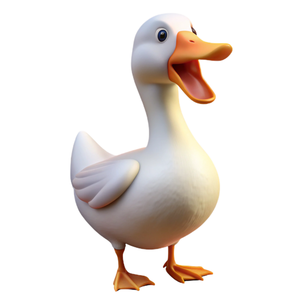 dramatic rustic A goose honking detailed png