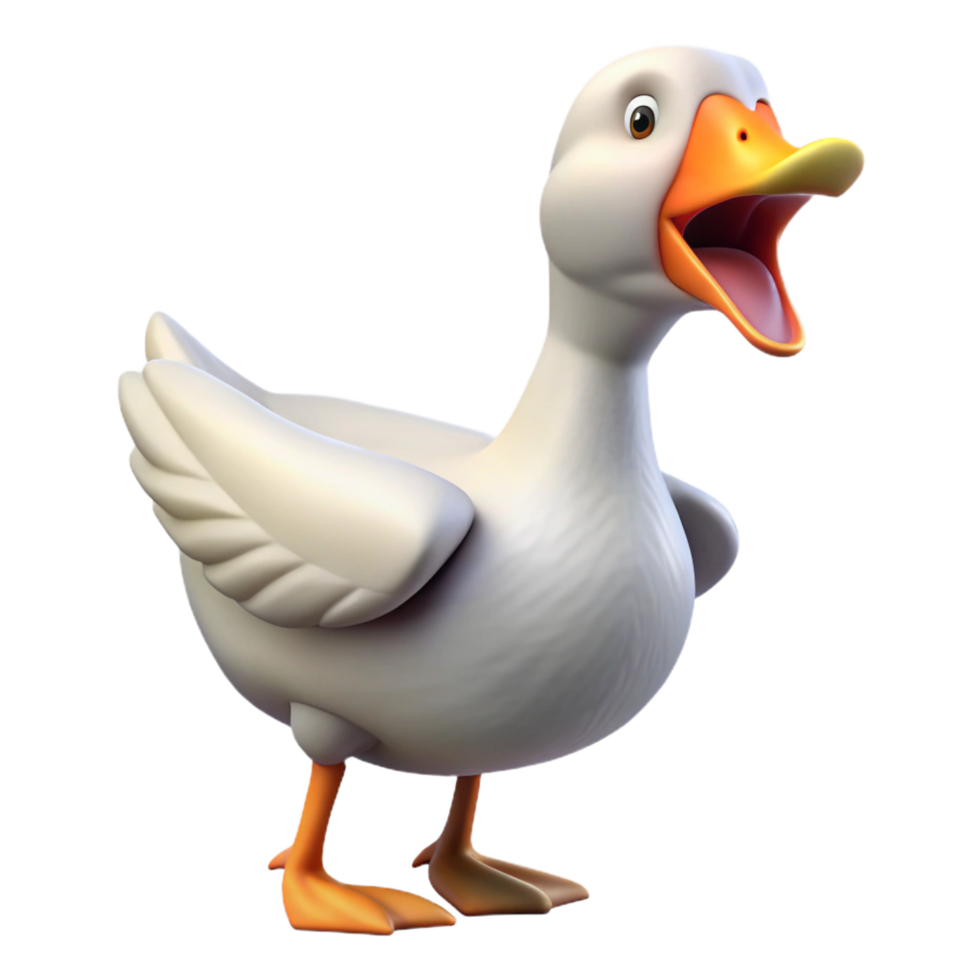 serene creative A goose honking detailed png