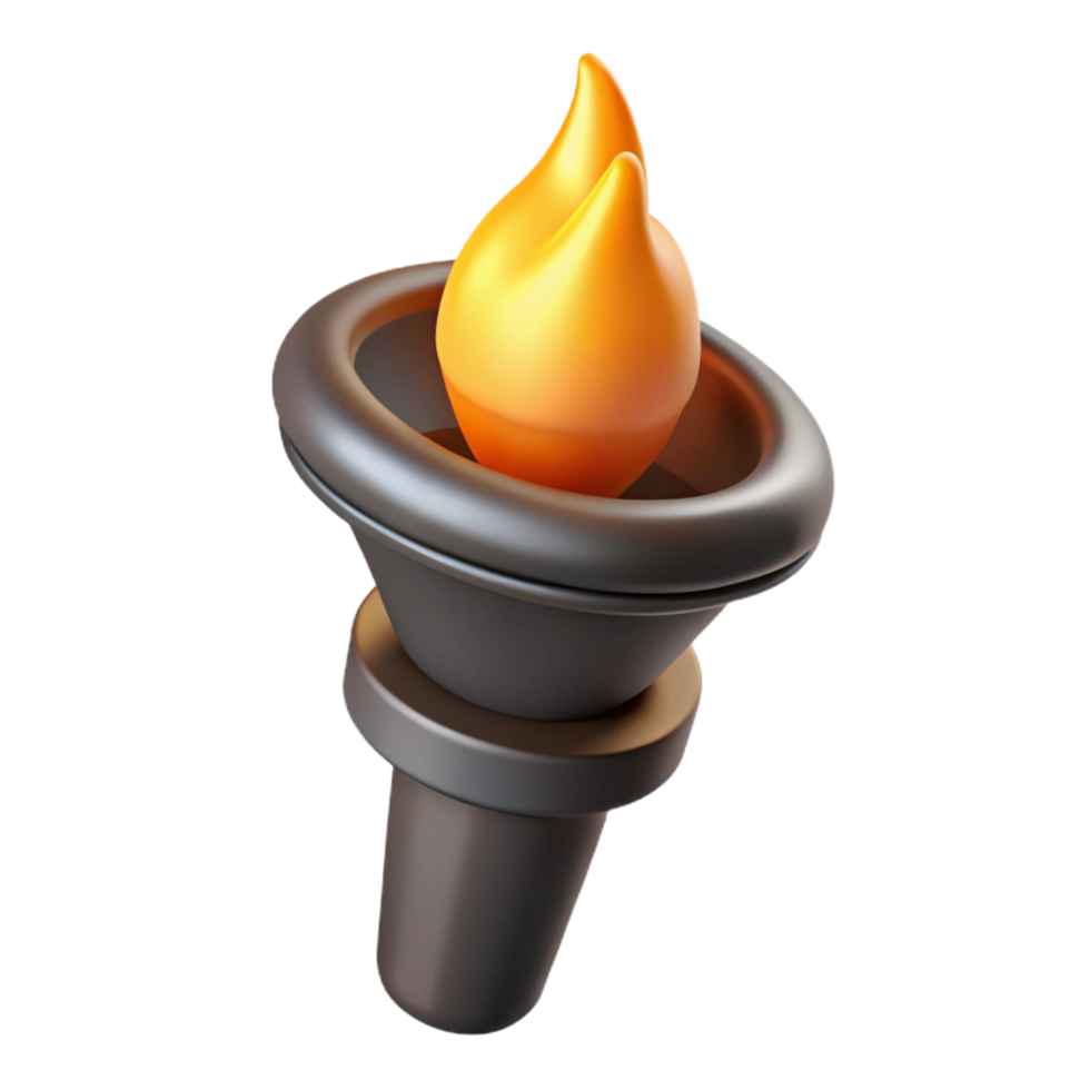 extraordinary artistic A single, burning torch professional png