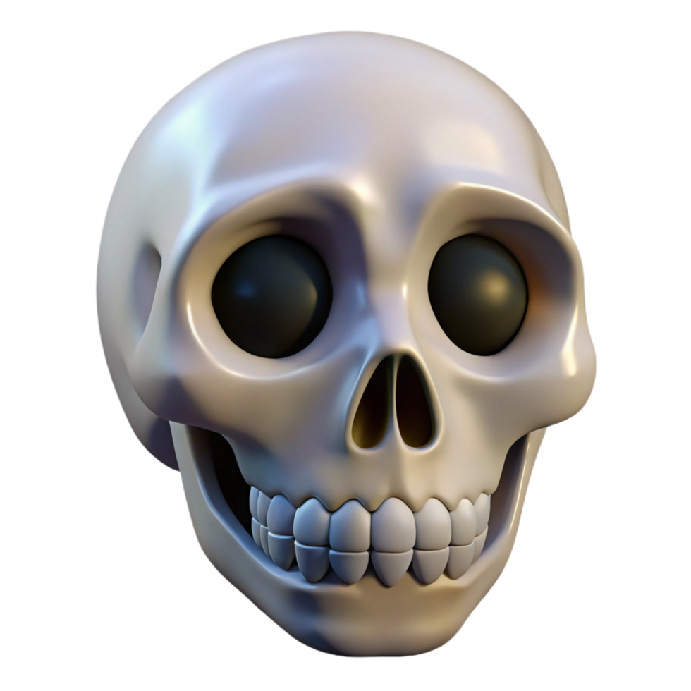 wonderful artistic A spooky, grinning skull authentic png