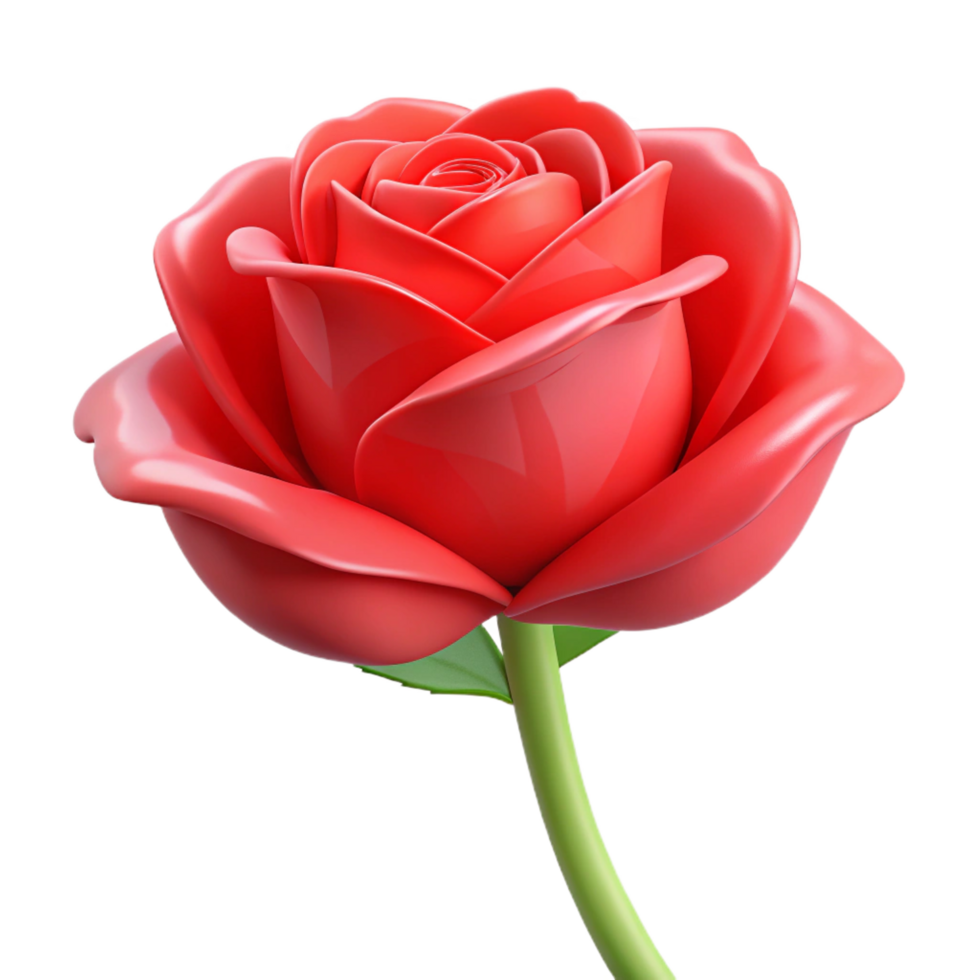 serene minimalist A single, perfect, red rose authentic png