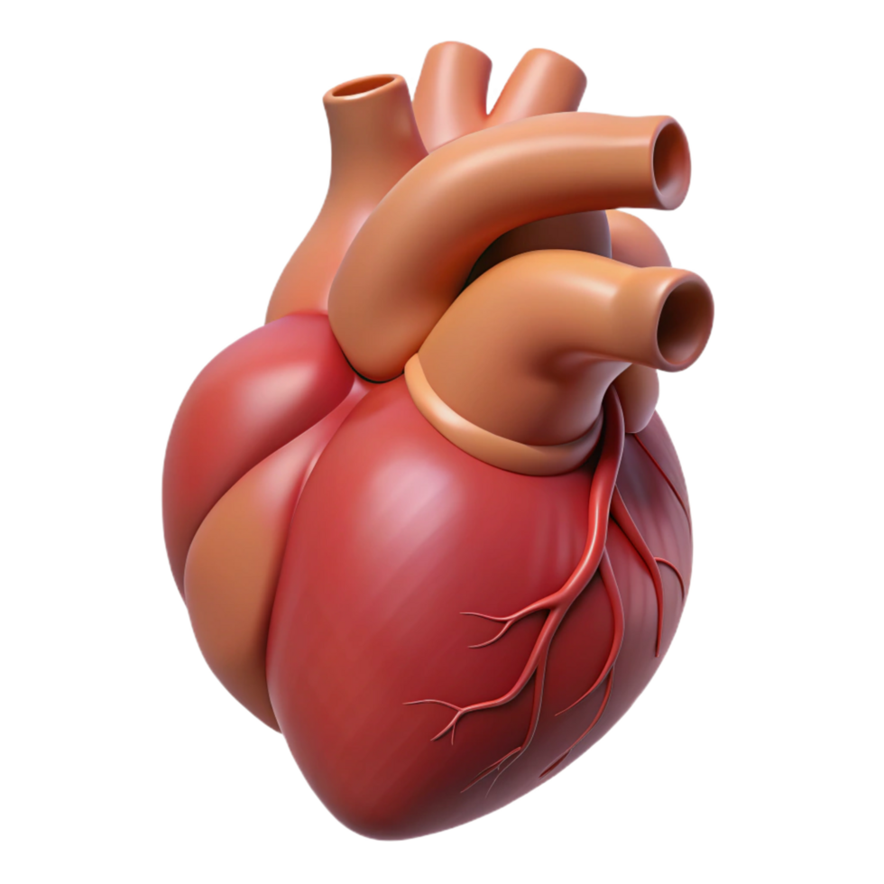 magnificent rustic A detailed, anatomical human heart professional png