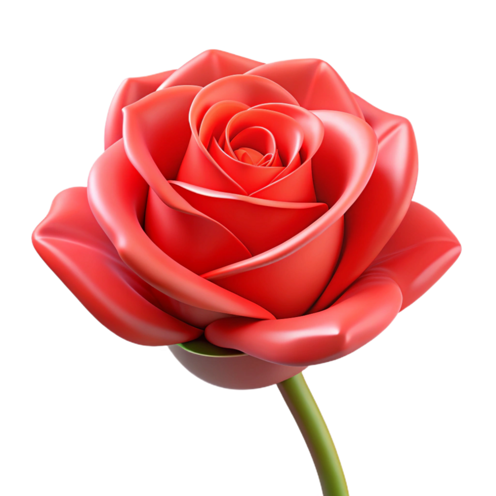 magnificent classic A single, perfect, red rose high resolution png