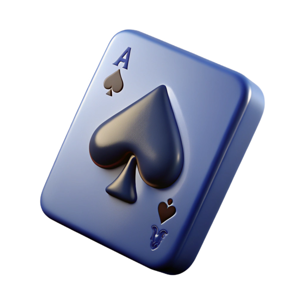 extraordinary modern A single, playing card - the Ace of Spades authentic png