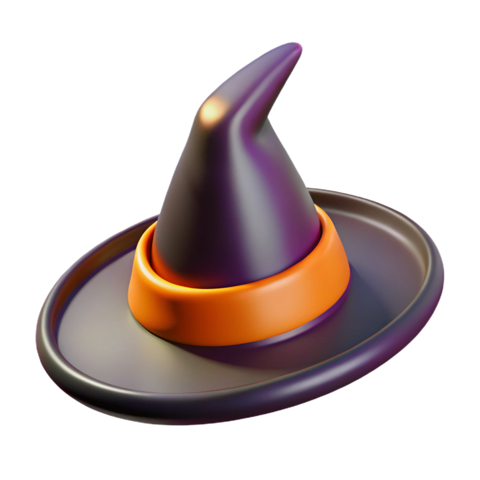 beautiful creative A classic, pointed witch's hat premium png