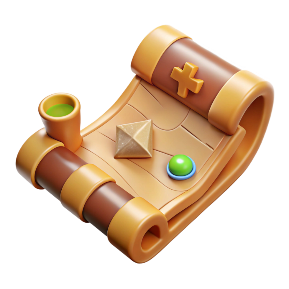 extraordinary abstract A simple, wooden treasure map authentic png