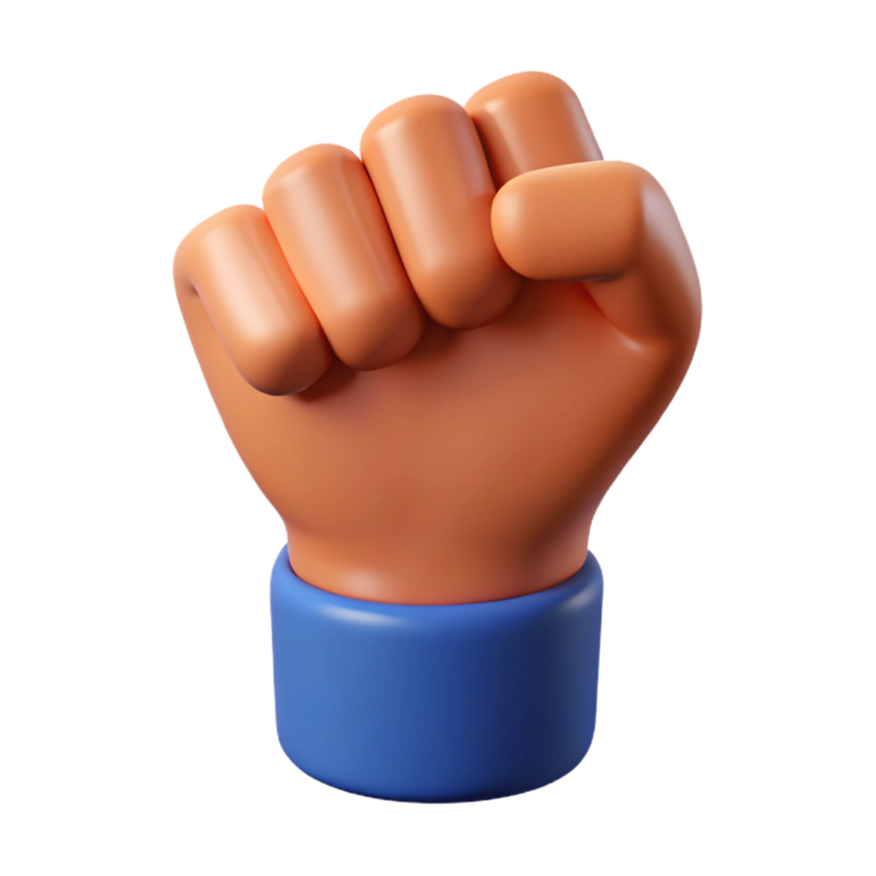 beautiful abstract A single, human hand making a fist 4K png
