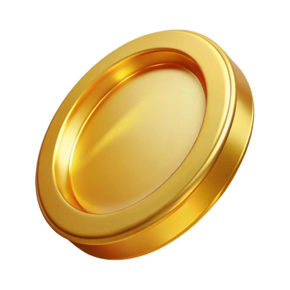 extraordinary rustic A single, shining gold coin exclusive png