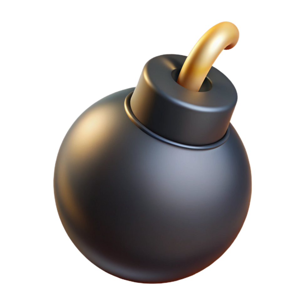 beautiful vintage A single, stylized, cartoon bomb premium png