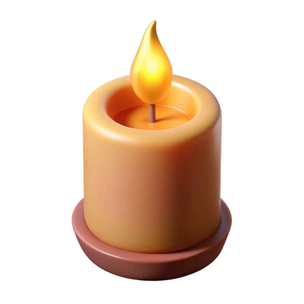 magnificent creative A single, burning candle professional png