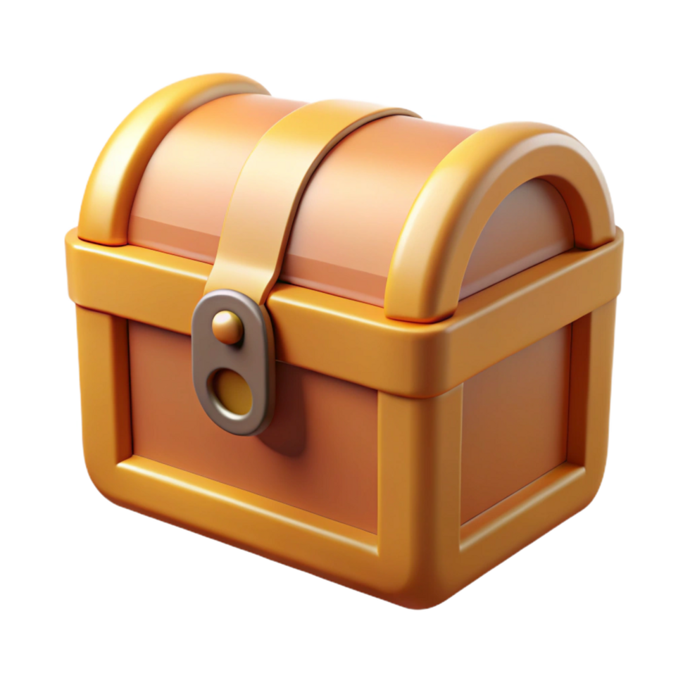 magnificent modern A simple, closed treasure chest genuine png