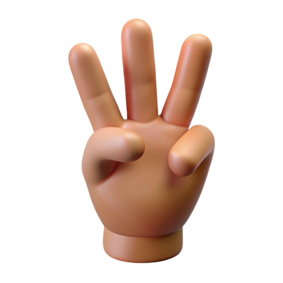 serene abstract A realistic, human hand making the peace sign authentic png