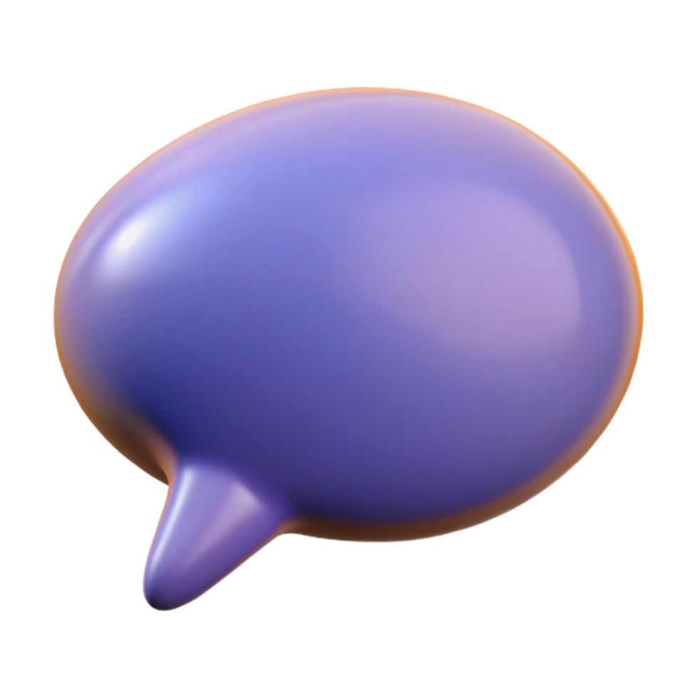 wonderful minimalist A single, cartoon-style speech bubble high quality png