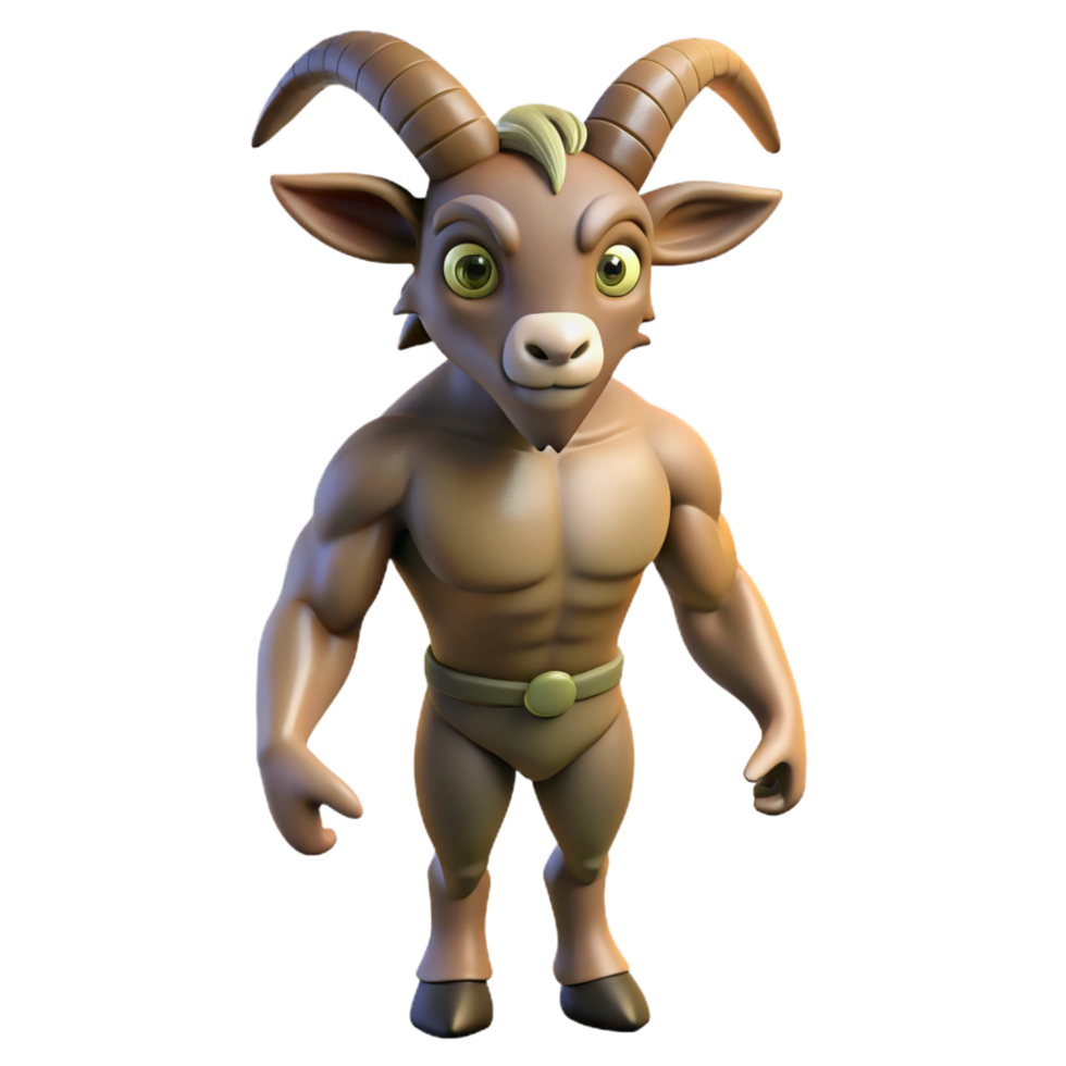 serene vintage Satyr, goat-man creature, exclusive png