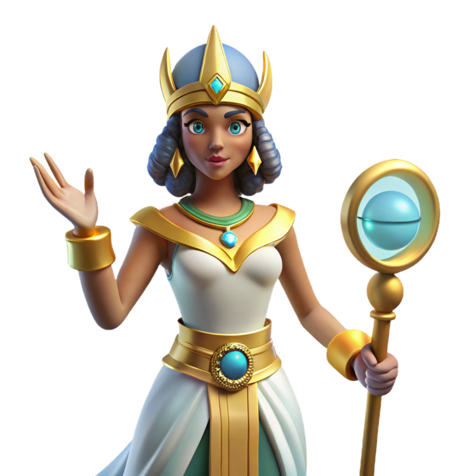 beautiful contemporary Isis, Egyptian Goddess of Magic, authentic png