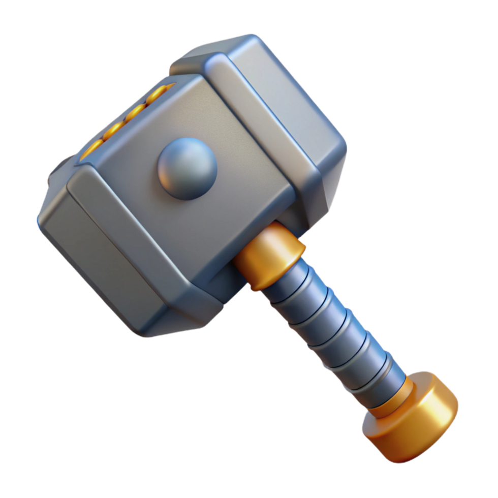 beautiful vintage Thor's Hammer, Mjolnir, high resolution png
