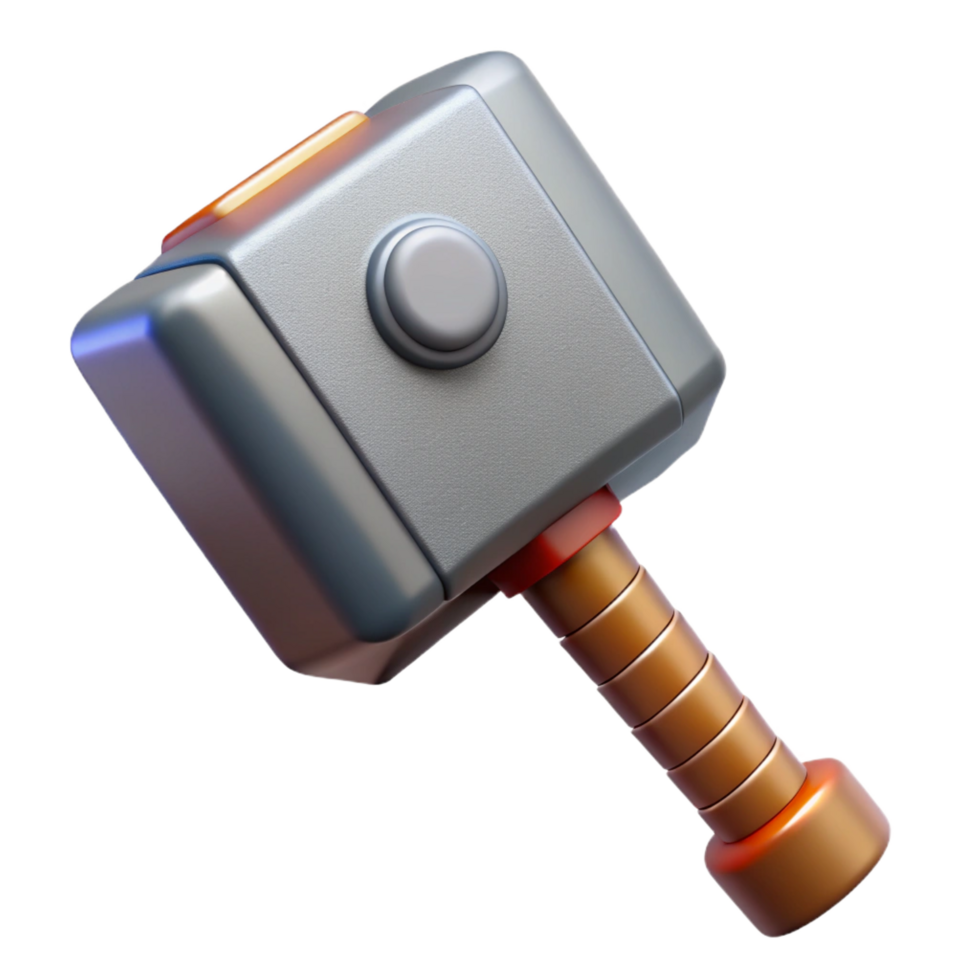 impressive abstract Thor's Hammer, Mjolnir, high quality png