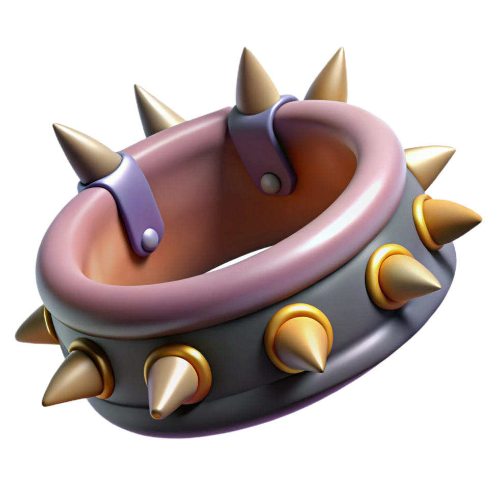 serene abstract Cerberus' Collar, spiked collar, professional png