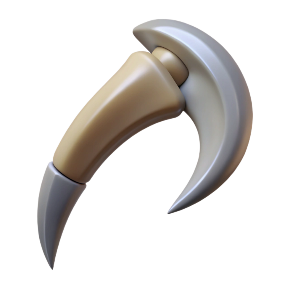 serene minimalist Harpy's Talon, single sharp talon, authentic png