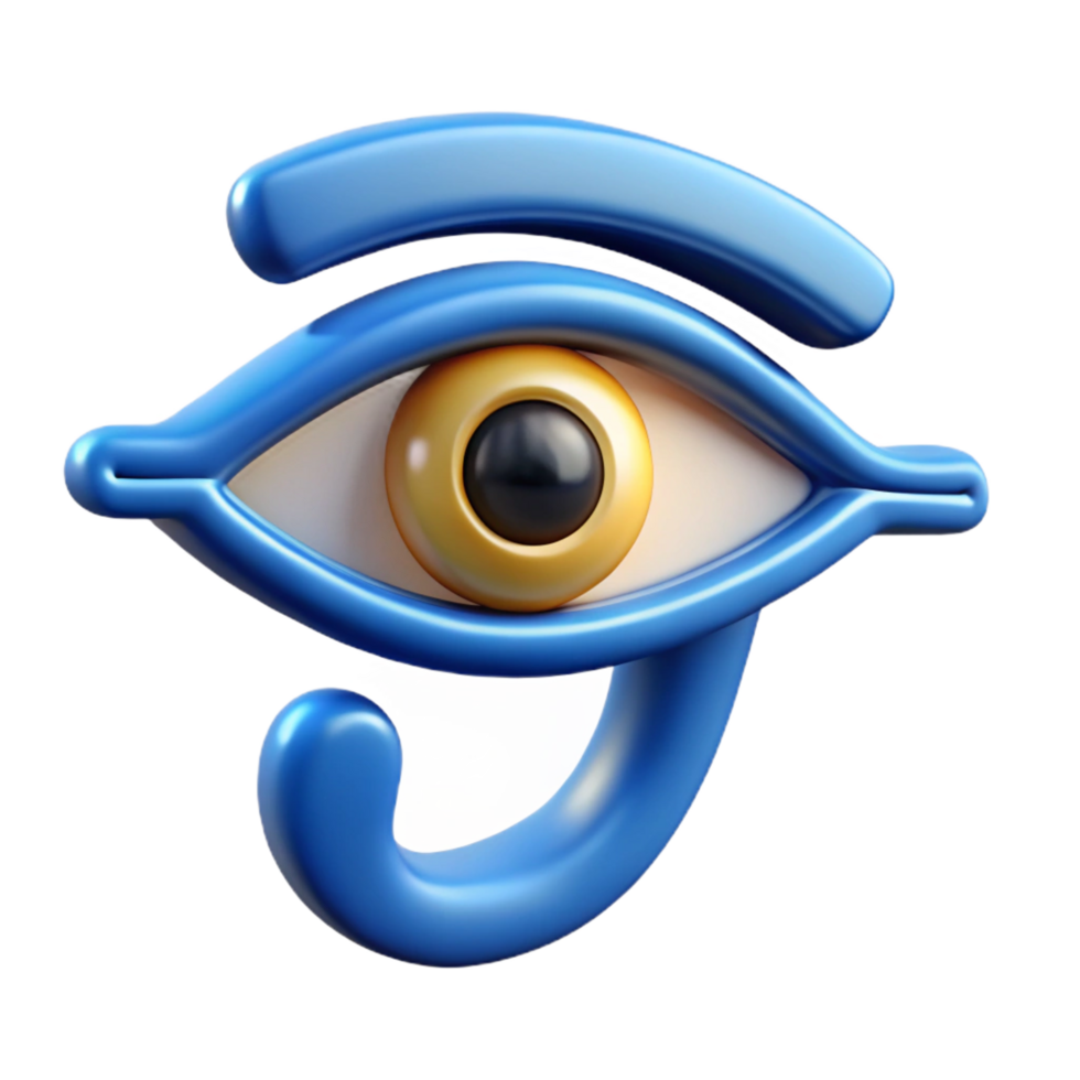 vibrant classic Eye of Horus, Egyptian symbol of protection, professional png