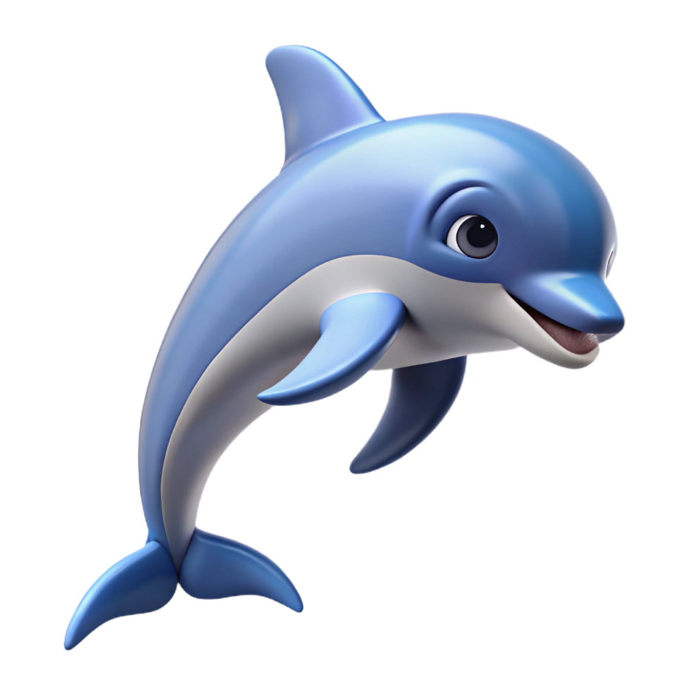 magnificent creative A playful bottlenose dolphin, leaping, high resolution png
