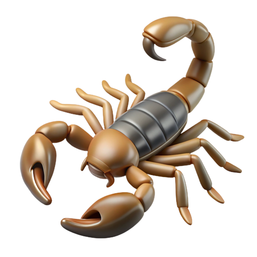 wonderful artistic A scorpion, tail raised, high resolution png