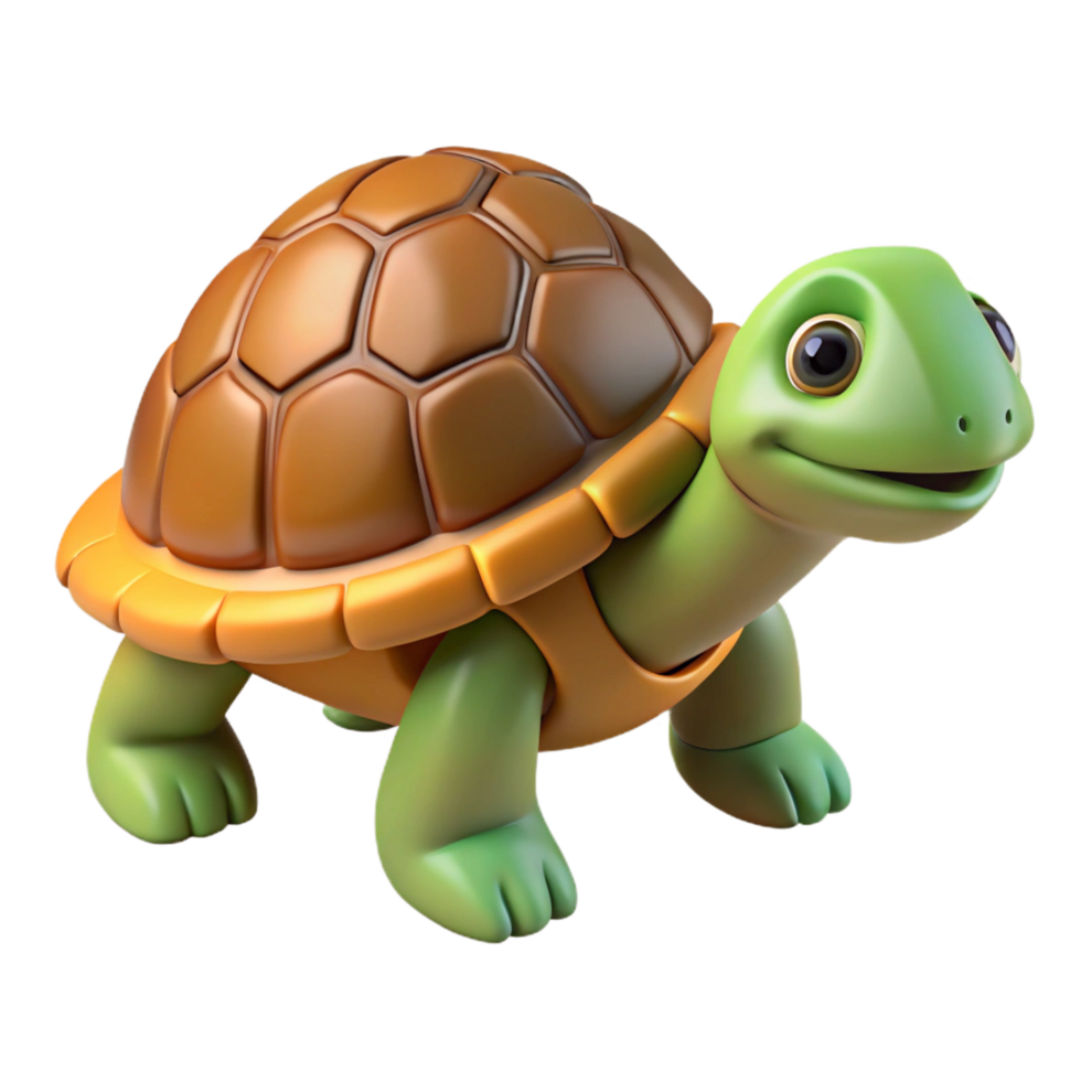 vibrant traditional A turtle, head out of shell, high quality png