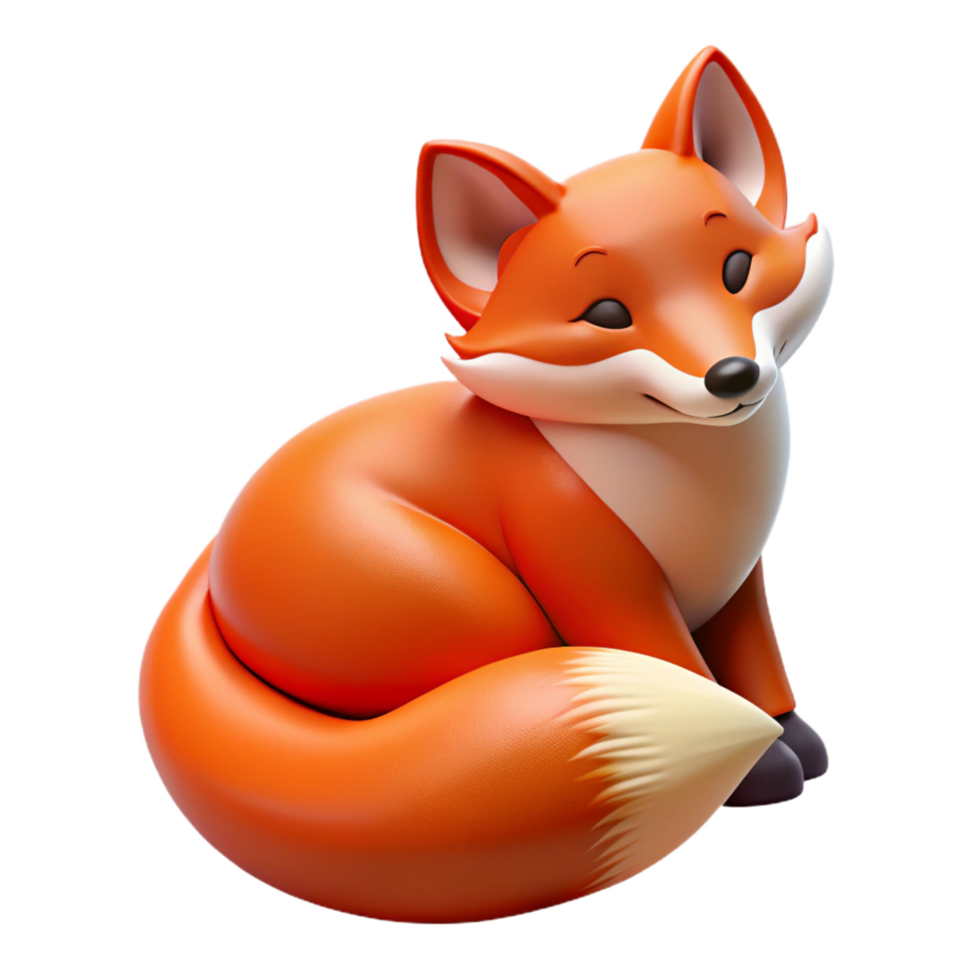 beautiful rustic A resting red fox with a bushy tail exclusive png