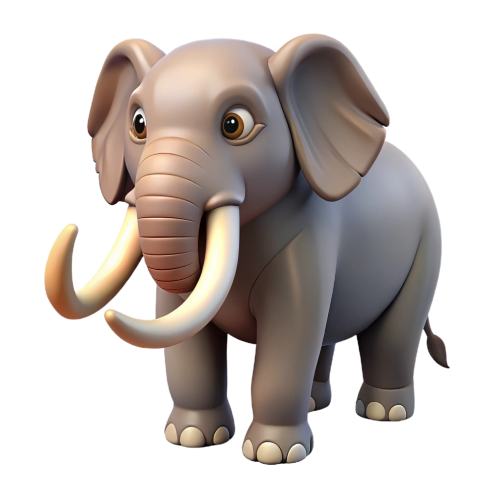 wonderful minimalist A lumbering elephant with large tusks exclusive png
