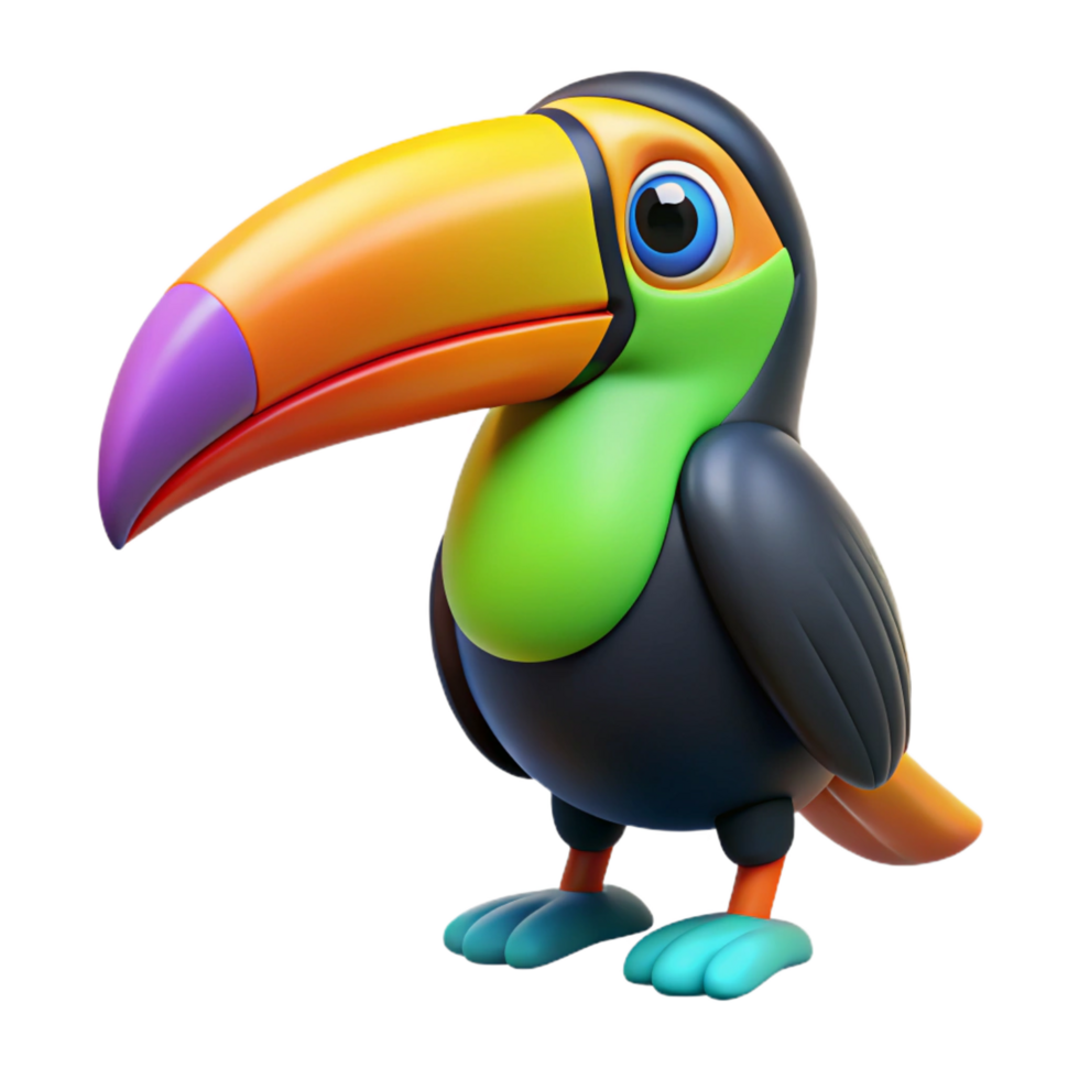 extraordinary modern A colorful toucan with a large beak authentic png