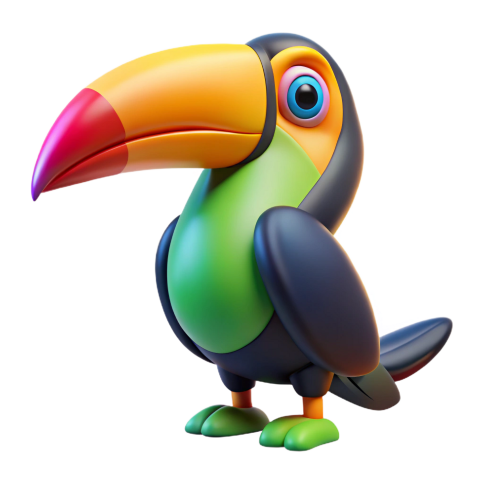 magnificent traditional A colorful toucan with a large beak premium png