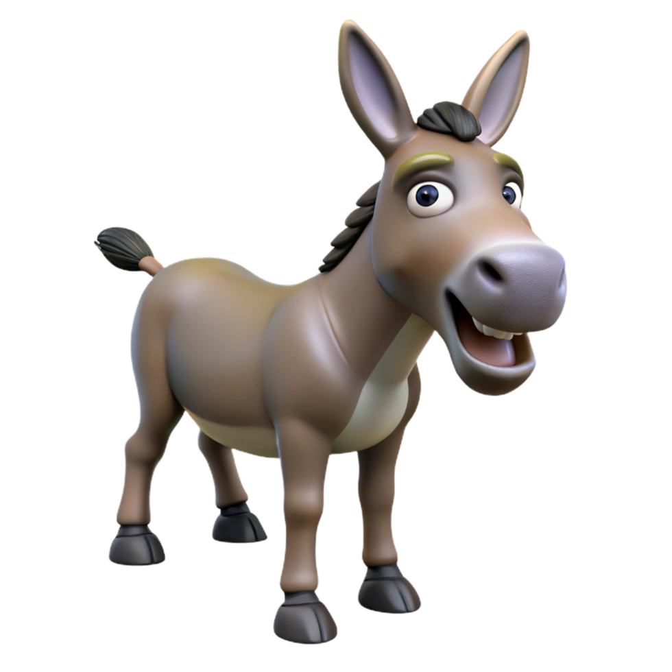 elegant creative A braying donkey high quality png