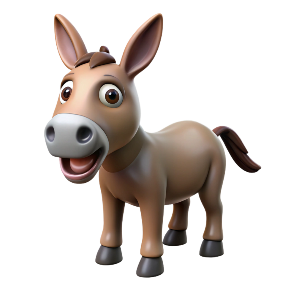 beautiful abstract A braying donkey authentic png