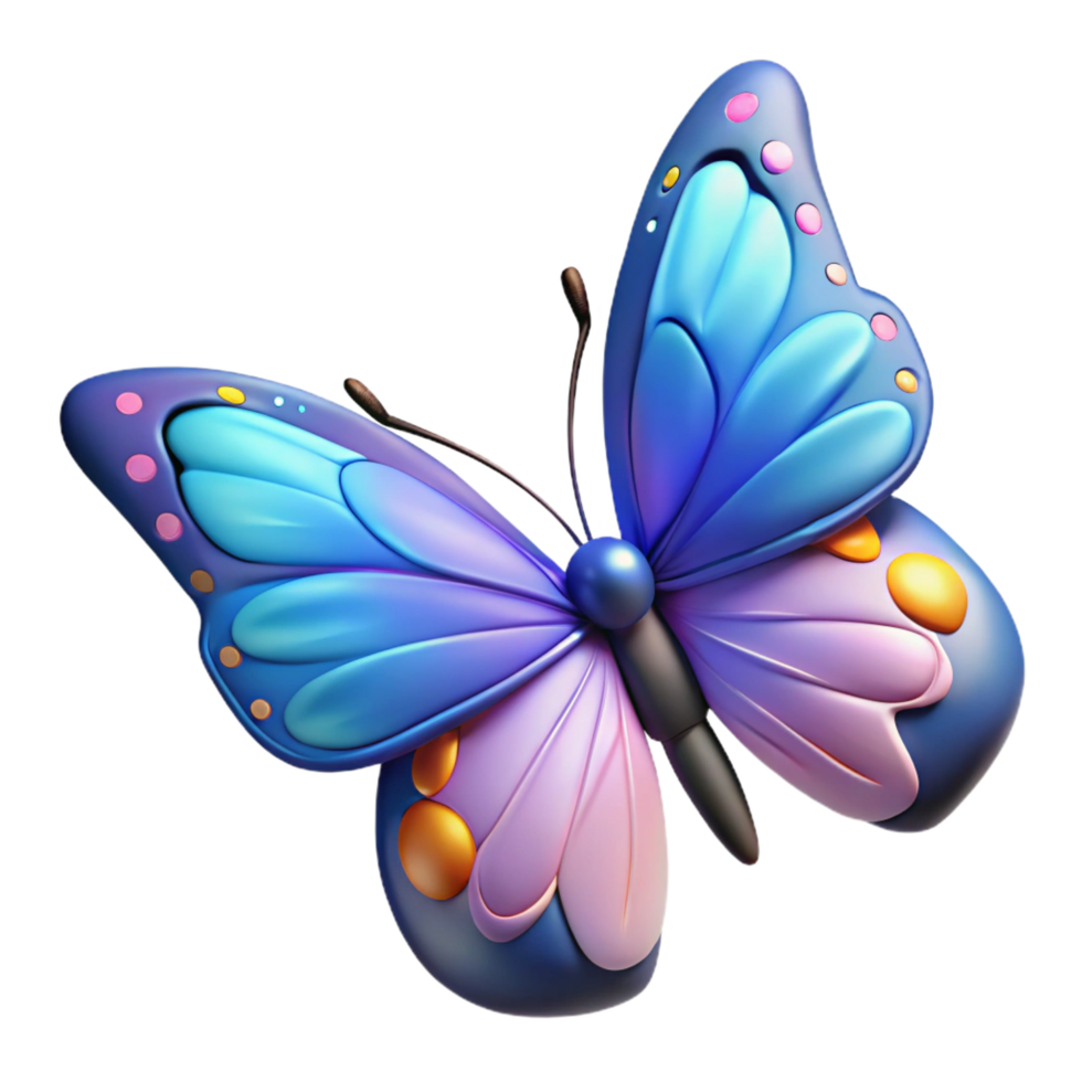 elegant rustic A fluttering butterfly original png