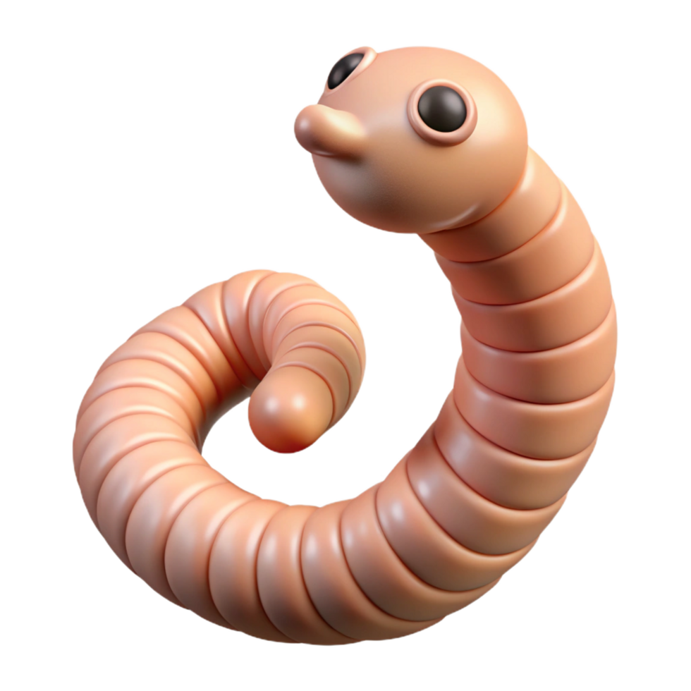 dramatic modern A slithering worm 4K png
