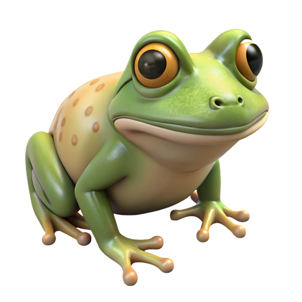beautiful classic A croaking frog 4K png
