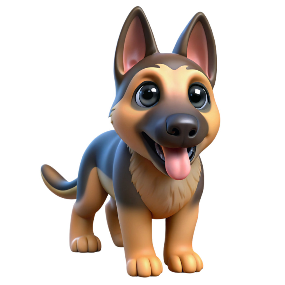 extraordinary vintage A playful German Shepherd puppy, 4K png