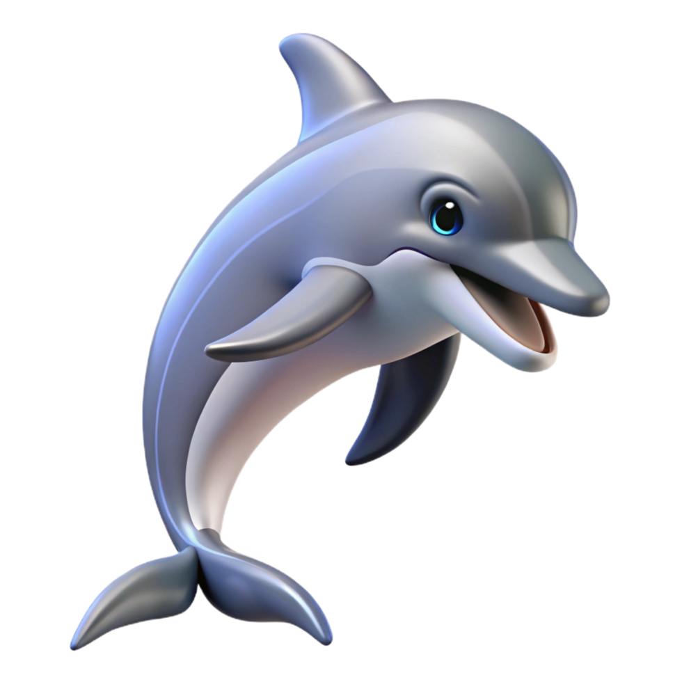 magnificent vintage A jumping bottlenose dolphin, premium png