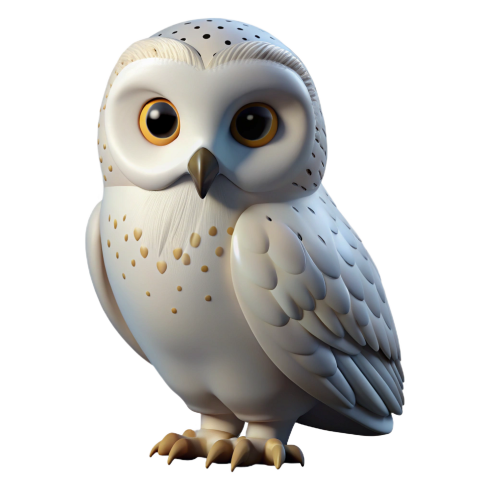 magnificent contemporary A perched snowy owl, high resolution png