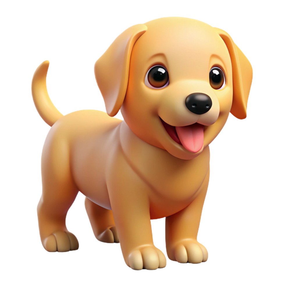 impressive minimalist A playful Golden Retriever puppy, original png