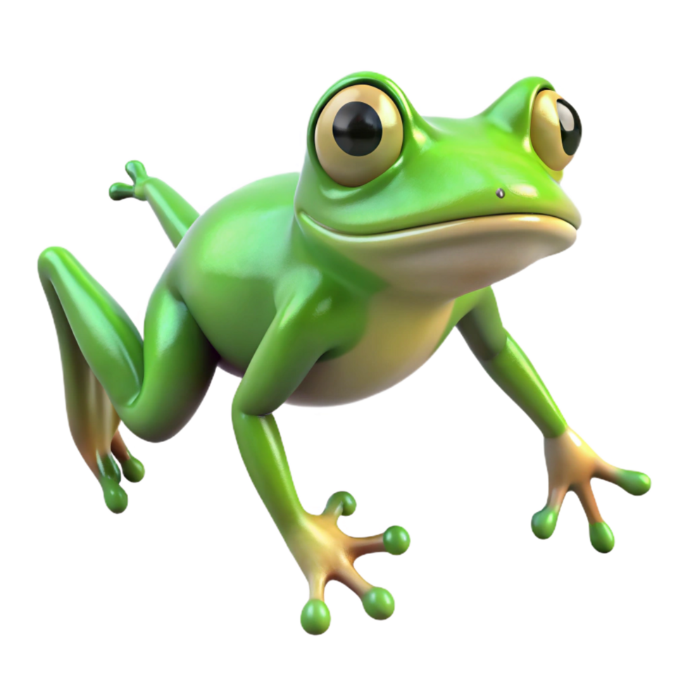 impressive minimalist A leaping frog, original png