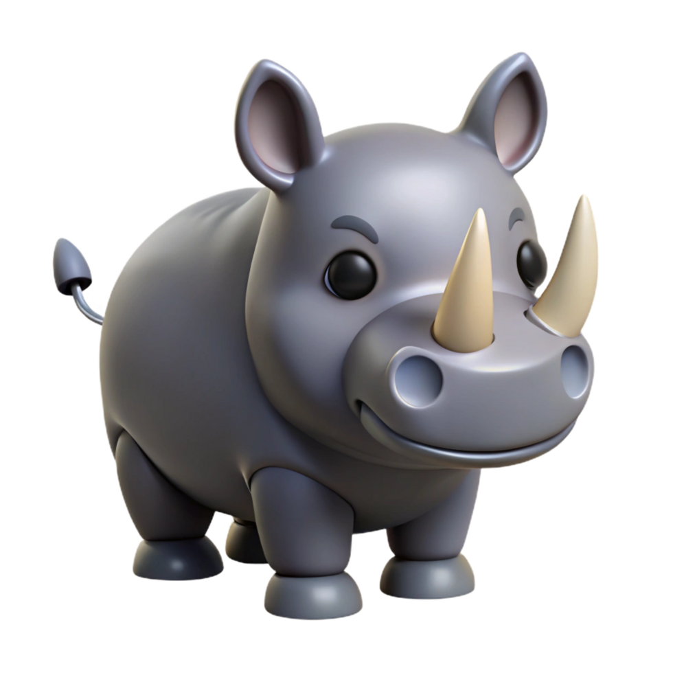impressive abstract A charging rhinoceros, original png